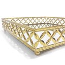 Ver imagem 2 de Bandeja em Metal com Espelho Decorativa 25x25cm
