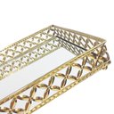 Ver imagem 3 de Bandeja em Metal com Espelho Decorativa 25x25cm