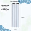 Ver imagem 3 de Cortina Blackout 1,40 X2,20 Folha Unica Ilhos para Provador Corta Luz Cor Branco