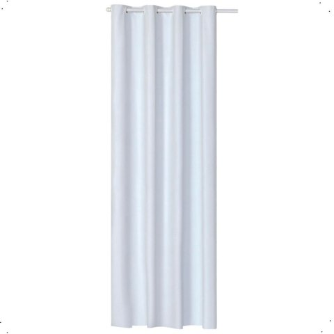 Cortina Blackout 1,40 X2,20 Folha Unica Ilhos para Provador Corta Luz Cor Branco