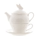 Ver imagem 1 de Conjunto 3 Peças de Chá de Porcelana New Bone Butterfly Flower - Lyor