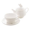 Ver imagem 2 de Conjunto 3 Peças de Chá de Porcelana New Bone Butterfly Flower - Lyor