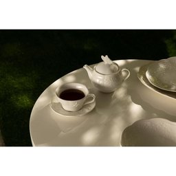Conjunto 3 Peças de Chá de Porcelana New Bone Butterfly Flower - Lyor - 5