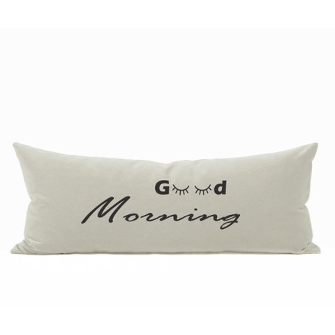 Travesseiro de Corpo Body Pillow Natural 40x130cm Good Morning 01 Fastlar Capa Body Pillow Somente C
