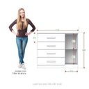 Ver imagem 3 de Cômoda Sapateira 1 Porta 4 Gavetas Genova Plus Zanzini