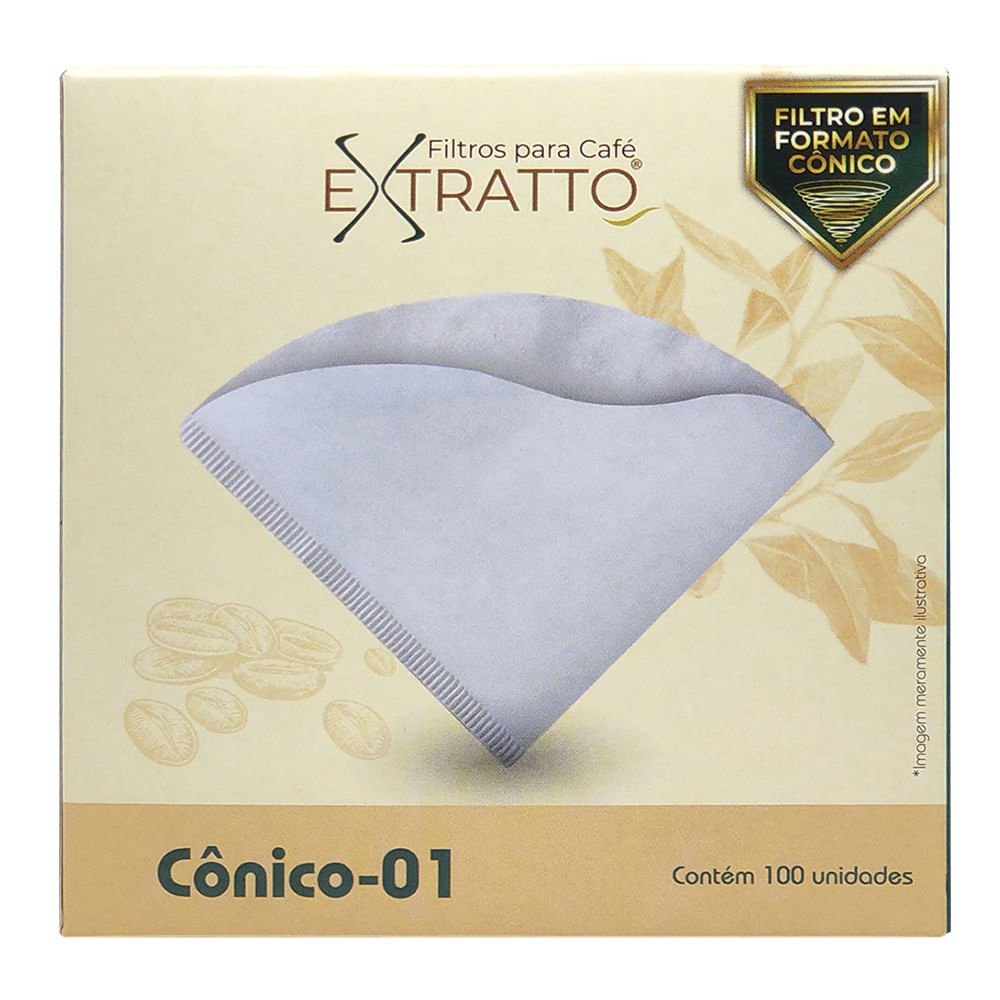 Filtro Conico 01 - 100 Filtros Descartáveis Filtro Conico 01 Unica U