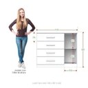 Ver imagem 4 de Cômoda Sapateira 1 Porta 4 Gavetas Genova Plus Zanzini