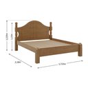 Ver imagem 4 de Conjunto de Quarto Ouro 4 Portas Cama Queen Cômoda 2 Mesas de Cabeceira Pinus Freijó
