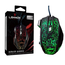 Mouse Gamer Rgb 3200 Dpi Lehmox Óptico com Led Fio para Jogo - 2