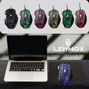 Ver imagem 5 de Mouse Gamer Rgb 3200 Dpi Lehmox Óptico com Led Fio para Jogo