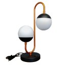 Ver imagem 5 de Kit 2 Abajur de Mesa Jennifer Moderno com Globos de Vidro 10cm Decoração de Casa