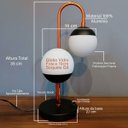 Ver imagem 2 de Kit 2 Abajur de Mesa Jennifer Moderno com Globos de Vidro 10cm Decoração de Casa