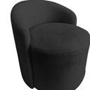 Ver imagem 6 de Kit 2 Poltronas Decorativa Yara Orgânica Couro Preto