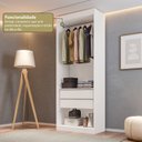 Ver imagem 5 de Guarda-Roupas Closet Modulado Roupeiro sem Portas 2 Gavetas Versatille Yescasa