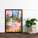 Ver imagem 2 de Quadro Decorativo Banheiro Dalmata na Banheira 33x24cm:moldura Branca
