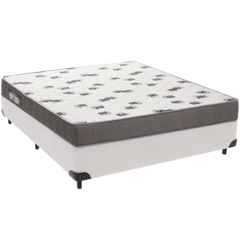 Cama Box e Colchão Light Espuma D33 Casal Ortobom: Branco