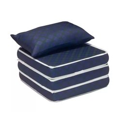 Puff Vira Cama Solteiro 78x190x13 Ortobom Azul - 1