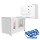 Ver imagem 5 de Berço Tutto New e Cômoda Infantil Americano Ambiente Branco Fosco com Colchão Ortobom - Matic