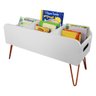 Estante Porta Livros Infantil Revisteiro de Chão Read - Cobre/branco - 3