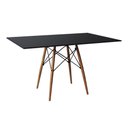 Ver imagem 4 de Conjunto de Mesa Eiffel Retangular Tampo de Madeira 120x75cm Preto com 4 Cadeiras Katrina Branca