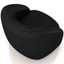 Ver imagem 7 de Poltrona Decorativa Giratória Angelina M03 Couríssimo Preto - Lyam Decor