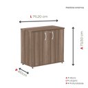 Ver imagem 4 de Armário para Escritório Baixo 2 Portas com Chave