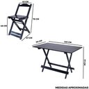 Ver imagem 6 de Conjunto Dobrável 120x70 Mesa com 6 Cadeiras Paraná Cor:preto
