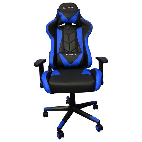 Cadeira Gamer Escritório Ergonômica Azul Massageadora