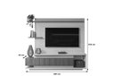 Ver imagem 4 de Home Istambul Painel P/ Tvs até 65'' 2 Portas - Jequitiba Ripado - Lukaliam