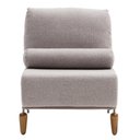 Ver imagem 5 de Poltrona Decorativa Aurea Base Aço Champagne Linho Cinza Mesclado - Nexta