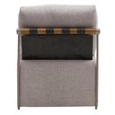 Ver imagem 7 de Poltrona Decorativa Aurea Base Aço Champagne Linho Cinza Mesclado - Nexta