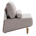 Ver imagem 6 de Poltrona Decorativa Aurea Base Aço Champagne Linho Cinza Mesclado - Nexta