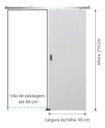 Ver imagem 3 de Porta Lisa 90x210cm + Kit de Correr Sobrepor