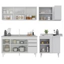Ver imagem 6 de Armário de Cozinha Modulado de Canto Esquerdo 4 Peças Cp51 com Pia Inox Branco - Lumil Lumil Móveis