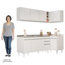 Ver imagem 5 de Armário de Cozinha Modulado de Canto Esquerdo 4 Peças Cp51 com Pia Inox Branco - Lumil Lumil Móveis