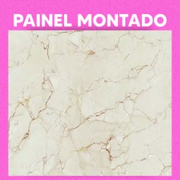 Papel de Parede Painel 3D Mármore Porcelanato Bege 2,5M Auto Colante Lavável Revestimento Brilhoso - 2