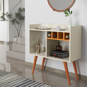 Aparador Buffet Cantinho do Café Rubi - Varias Cores Cor:off White / Nature