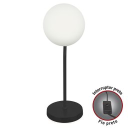 Abajur Luminária De Mesa Aro Jabuticaba Globo Orby Preto - 3