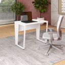 Ver imagem 1 de Mesa Industrial Escritório 90cm X 60cm Pés Metal F5 Office Cor:branco