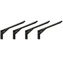 Ver imagem 1 de Kit 02 Pares Suporte para Mesa Dobrável Retrátil 30 Cm H02 Mão Francesa Preto - Lyam