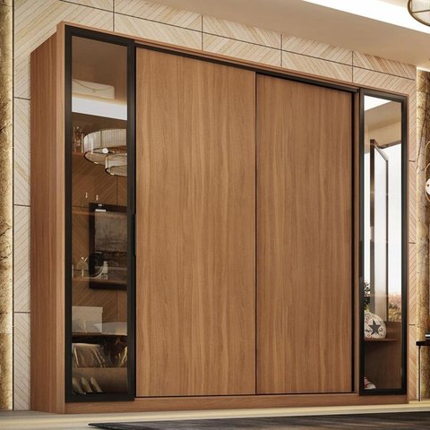 Guarda Roupa Casal Laredo 4 Portas Flex + Vidro - Demobile:amendola Touch/nude Prime Tx