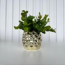 Ver imagem 2 de Decoração sala rack vaso geométrico dourado abacaxi decor