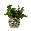 Ver imagem 1 de Decoração sala rack vaso geométrico dourado abacaxi decor