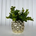 Ver imagem 3 de Decoração sala rack vaso geométrico dourado abacaxi decor