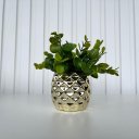 Ver imagem 4 de Decoração sala rack vaso geométrico dourado abacaxi decor