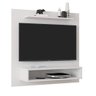 Painel TV 32 Polegadas Fit Nicho e Prateleira MDF - beemóveis - Branco - 1