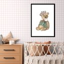 Ver imagem 1 de Quadro Quarto de Bebê Ursinha - 60x48cm:madeira Branca