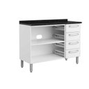 Ver imagem 4 de Gabinete de Cozinha Modulado Balcão Evidence 7126 2 Portas e 4 Gavetas c/ Tampo Branco - Bertolini