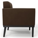Ver mais imagens de Poltrona Decorativa Base Madeira Preto Ana Suede Marrom - Ibiza