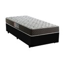 Ver imagem 1 de Cama Box Solteiro Colchão Mola Ensacada Acolchões + Box Sintético 68x88x188 Cor:Preto